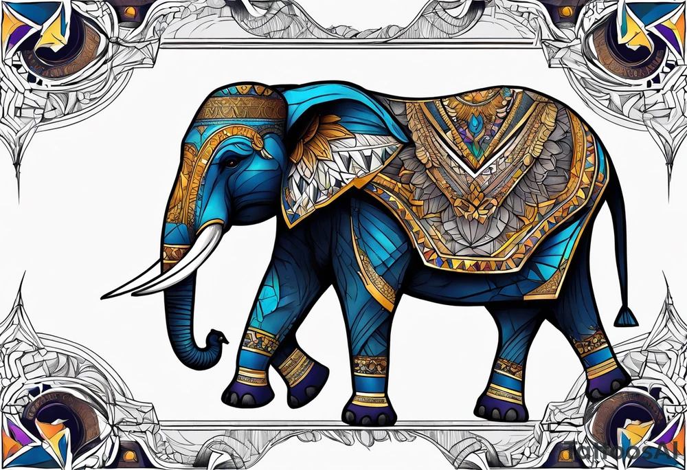 winged elephant tattoo idea