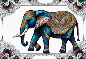 winged elephant tattoo idea