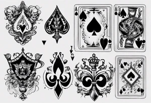 royal flush tattoo idea