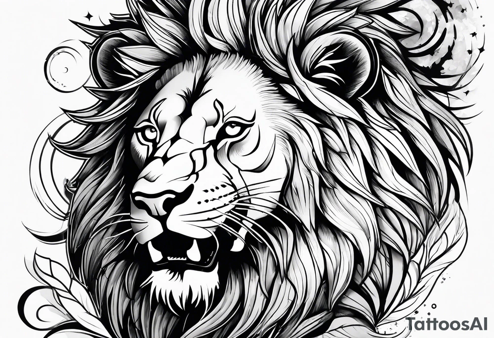 lion roar tattoo idea