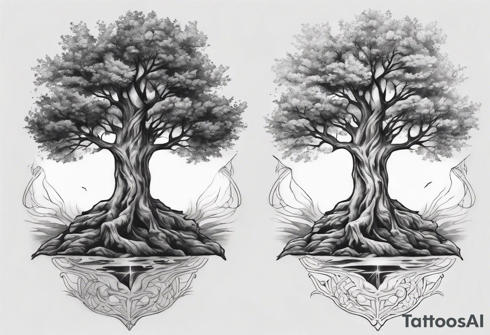 Two trees forearm tattoo idea