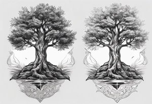 Two trees forearm tattoo idea