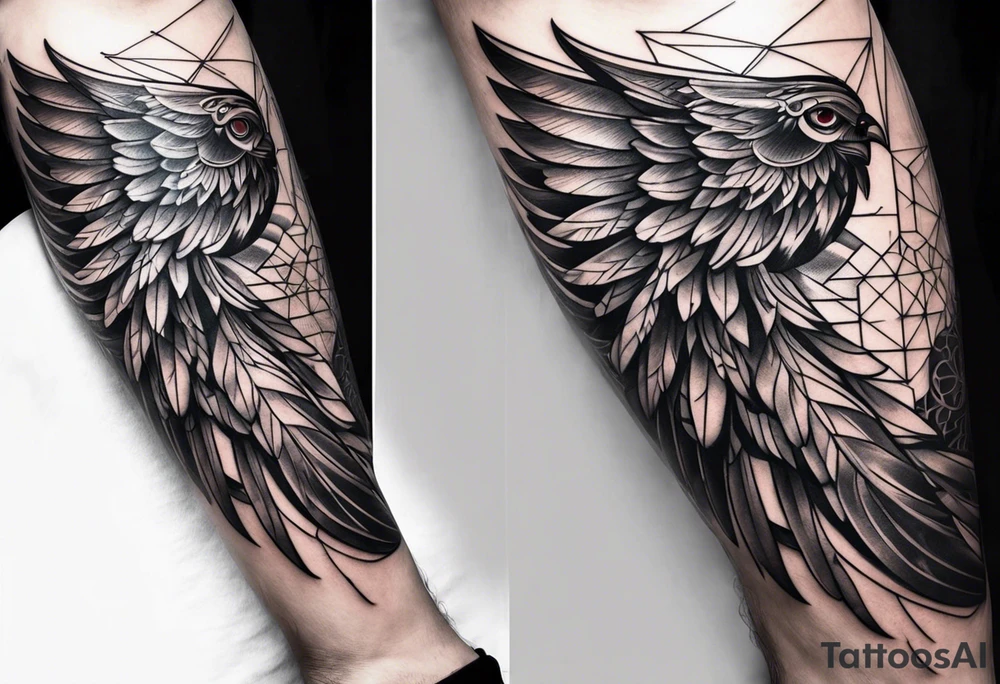 wings tattoo in leg for men tattoo idea