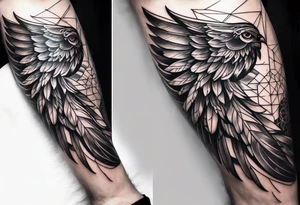 wings tattoo in leg for men tattoo idea