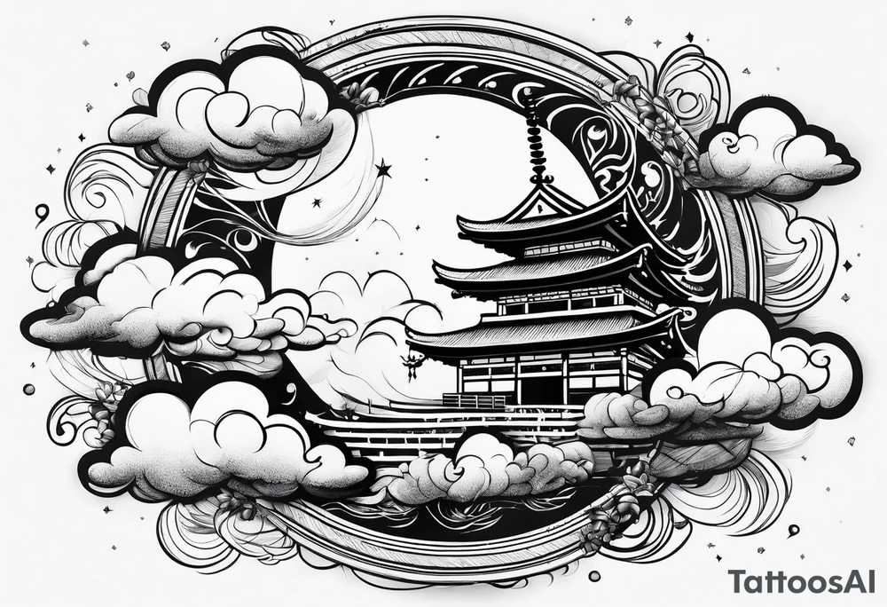 wispy clouds tattoo idea
