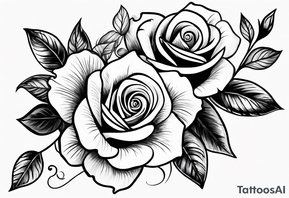 Tiny roses on shoulders tattoo idea