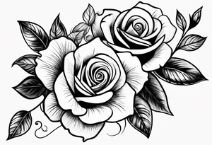 Tiny roses on shoulders tattoo idea