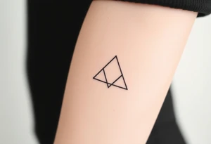 Simple three triangles intertwined tattoo idea