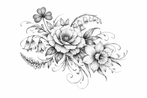 Irish flowers tattoo idea