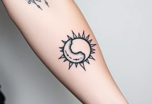 diabolic moon and sun tattoo idea