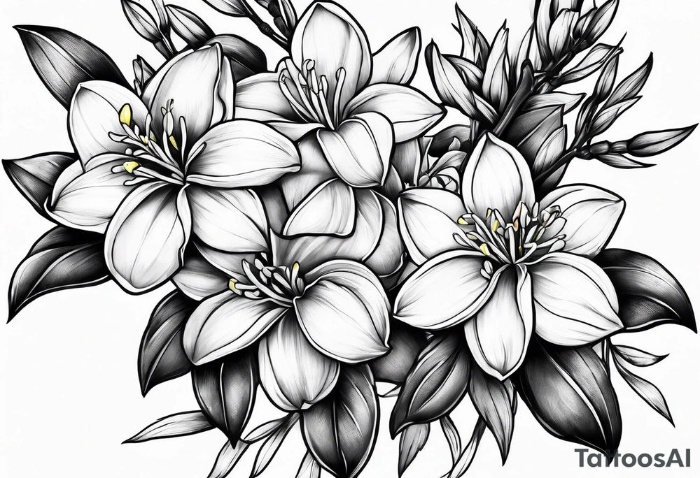 Forsythia flowers tattoo idea