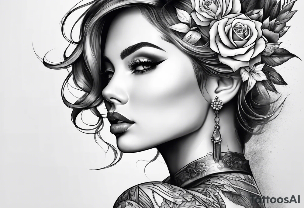 Powerful woman tattoo idea