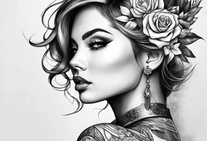 Powerful woman tattoo idea