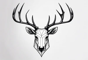 A crow on a elk skull tattoo idea
