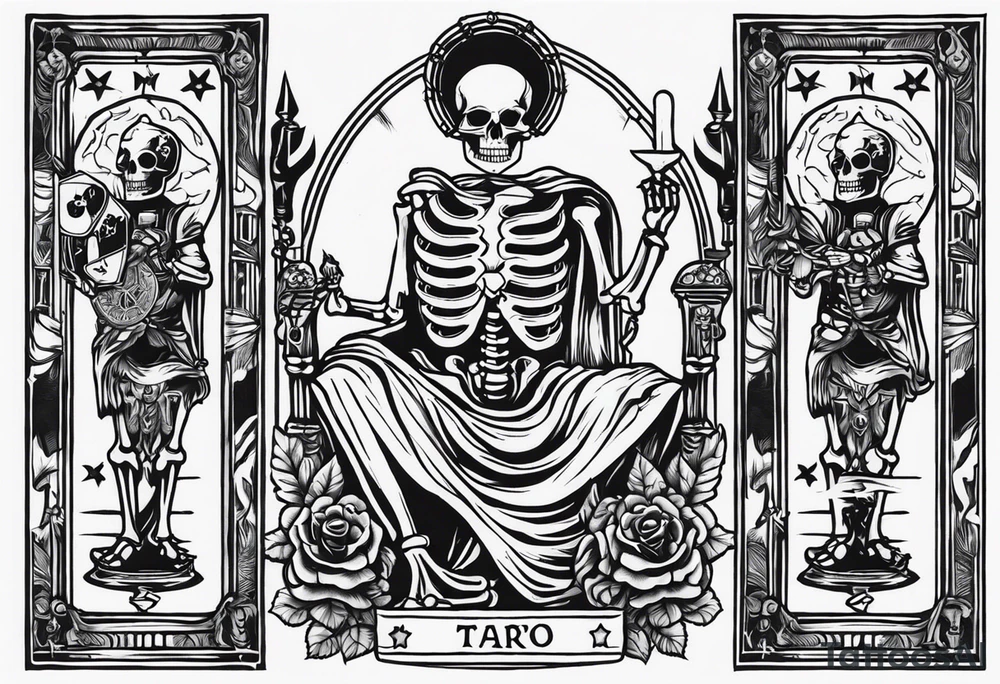 Hierophant skeleton 
tarot card tattoo idea