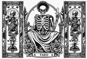 Hierophant skeleton 
tarot card tattoo idea