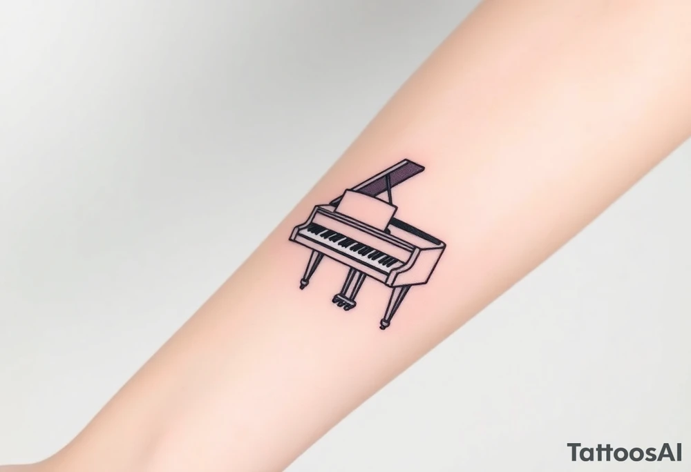grand piano tattoo idea