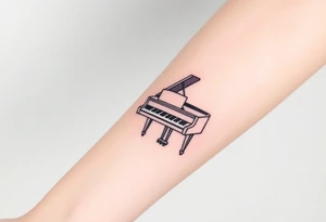grand piano tattoo idea