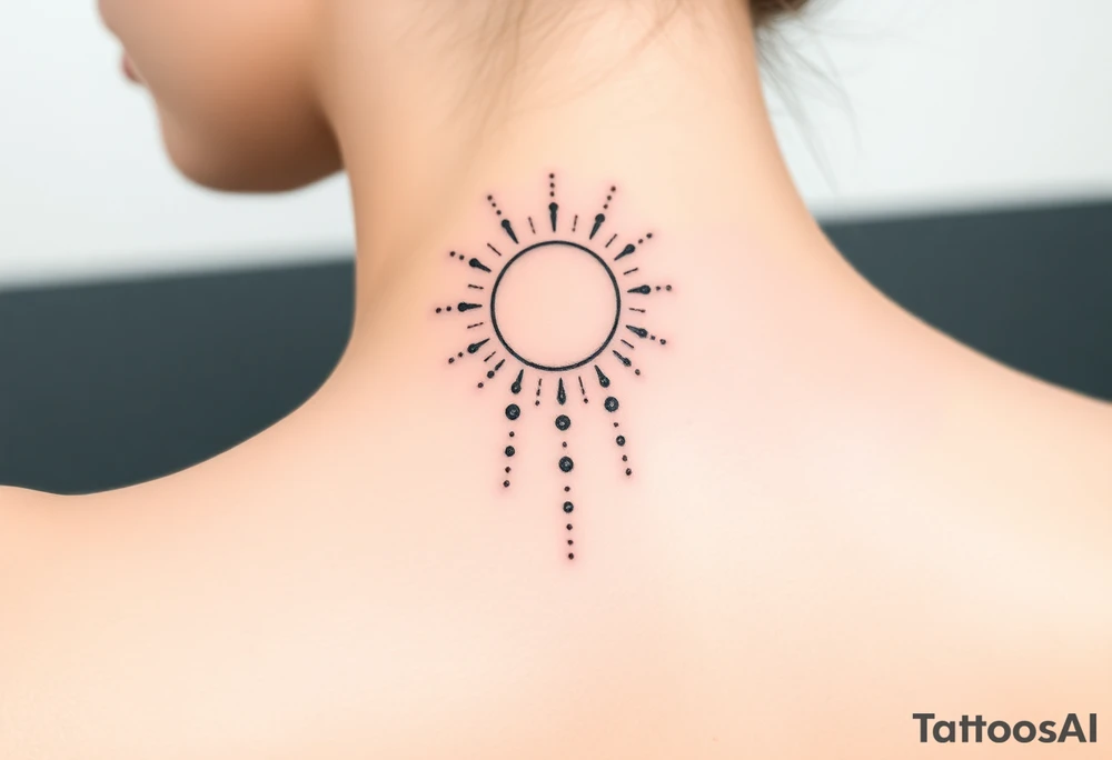 The sun cascading tattoo idea