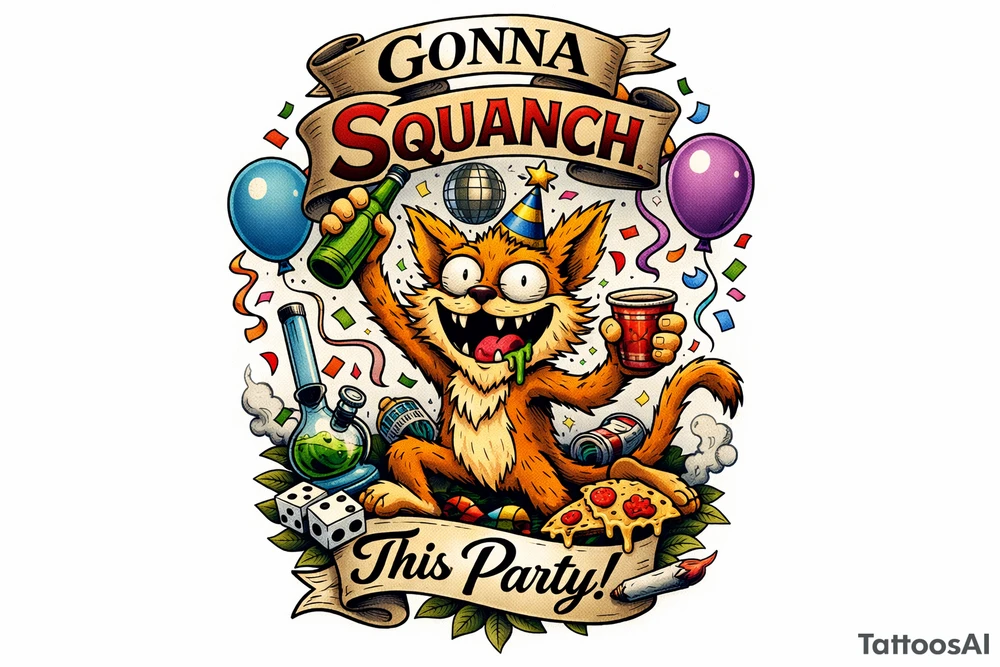 Squanch going to squanch this party tattoo idea