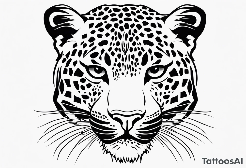 leopard print stripes tattoo idea