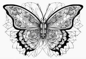Butterfly, cross, psalm 139:14 tattoo idea