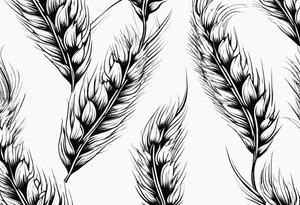wheat spike tattoo idea