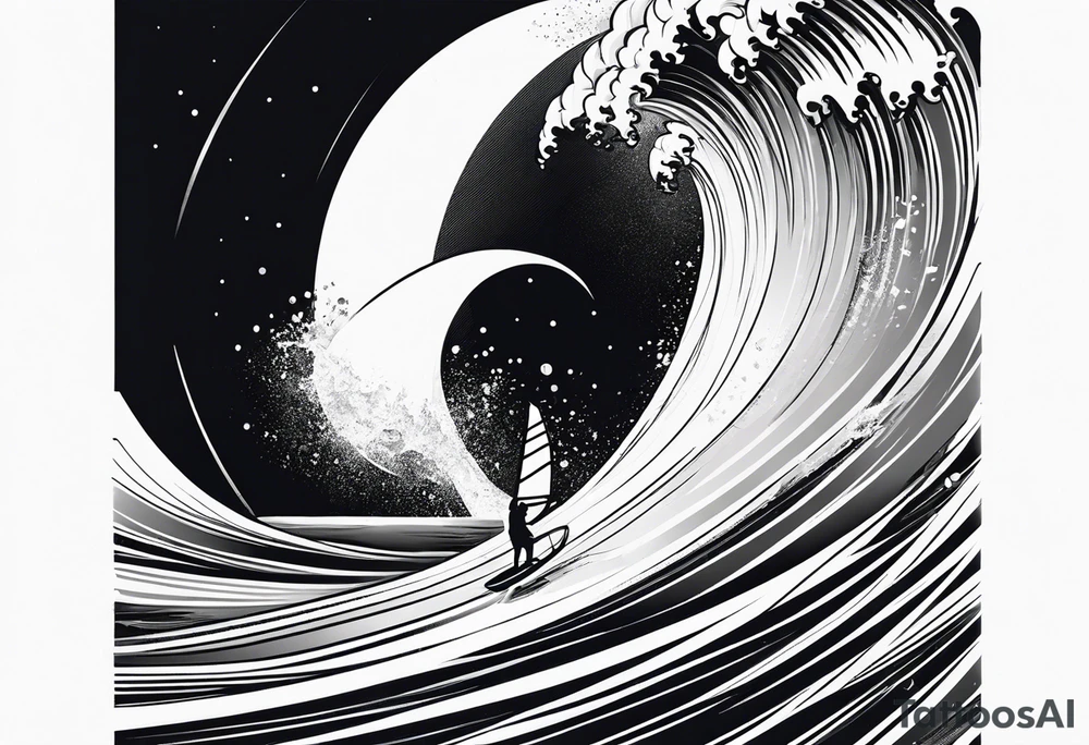 Windsurfer, big wave tattoo idea