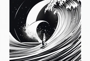 Windsurfer, big wave tattoo idea