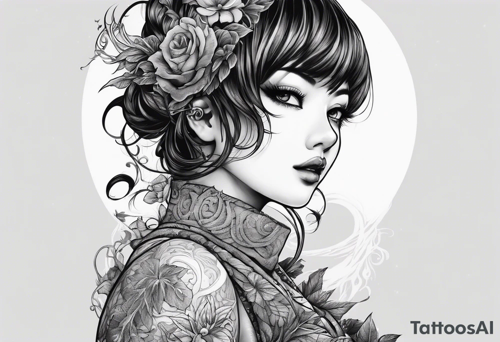 Beautiful body horror tattoo idea