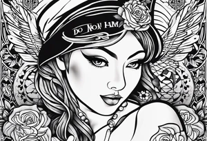 “Do no harm but take no shit” nurse tattoo with calligraphy tattoo idea