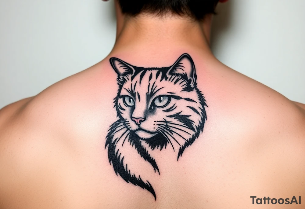 black cat tattoo idea