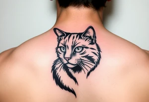 black cat tattoo idea