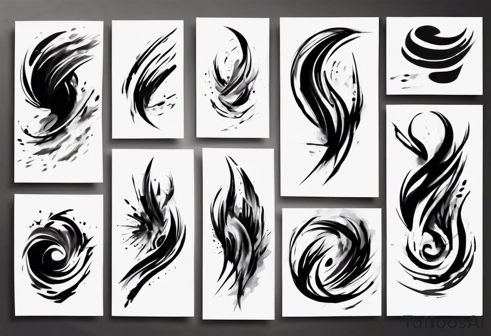 abstract Brush stroke tattoo idea