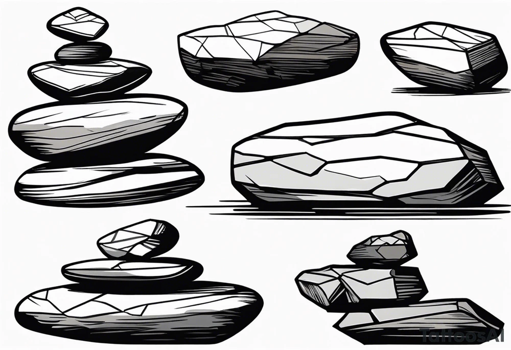 Rocks stacked on top of each other tattoo idea