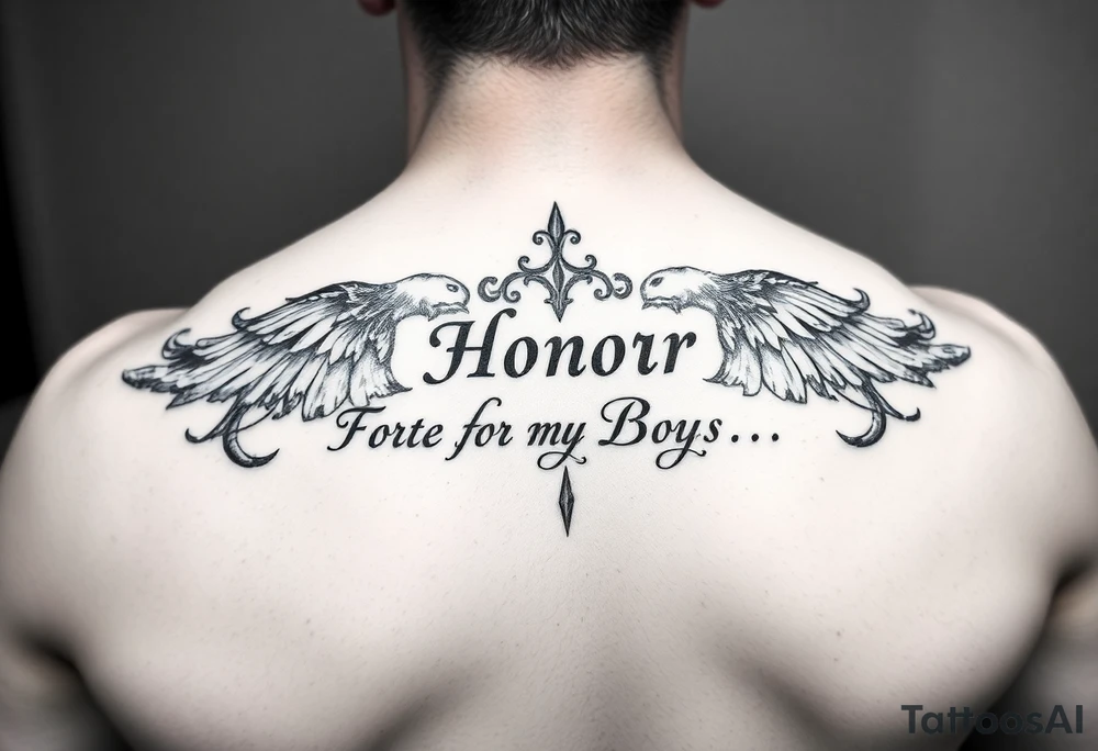 a honour tattoo for my two boys tattoo idea