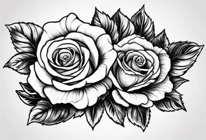 two violets and a rose tattoo idea