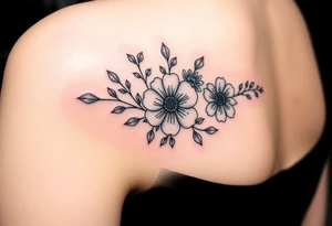 January December July birthday flower infinity flower tattoo idea