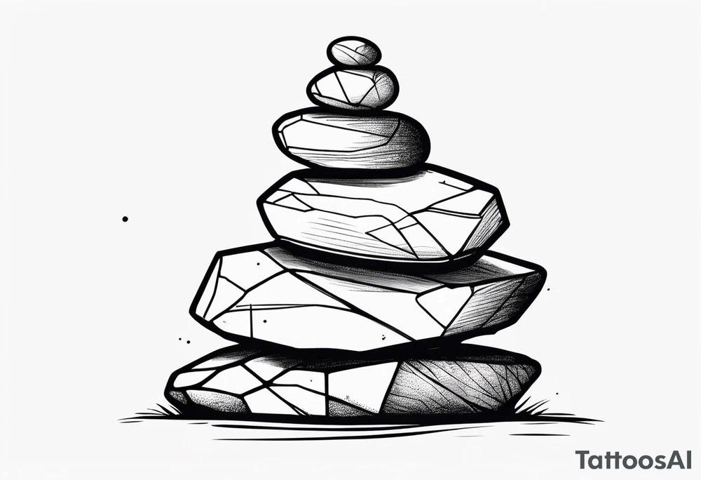 Rocks stacked on top of each other tattoo idea