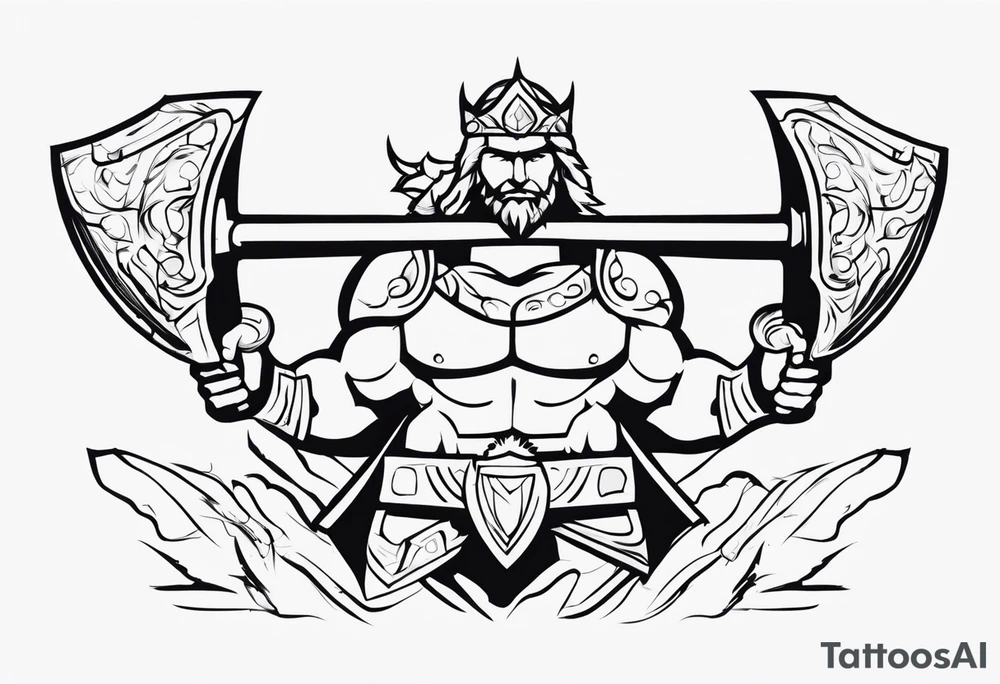 Simple David and Goliath tattoo idea