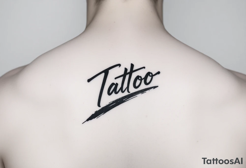 OTF, Black, calligraphy, paint brush stroke tattoo idea