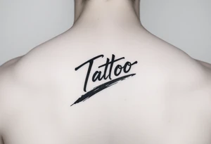 OTF, Black, calligraphy, paint brush stroke tattoo idea