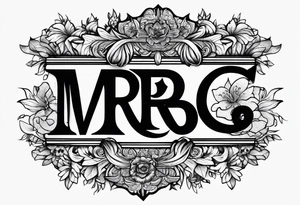 only letters "MRBG" tattoo idea