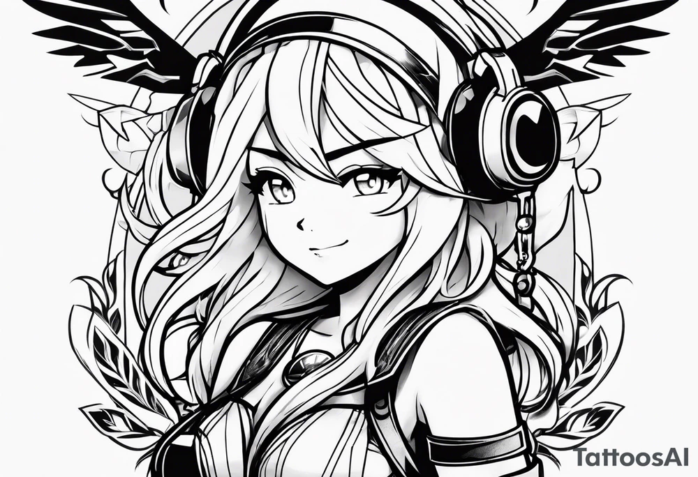 I wanna make hilda pokemon full hafl tattoo idea