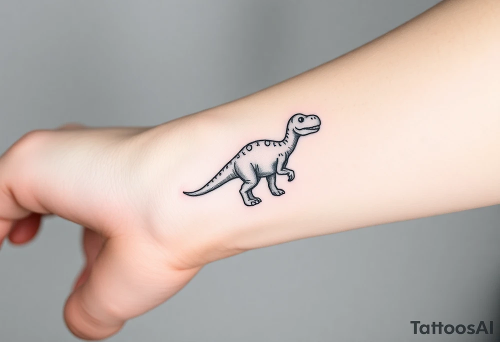a baby brontosaurus tattoo idea