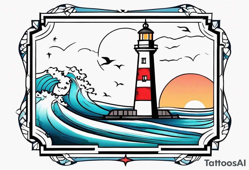 lighthouse tattoo idea