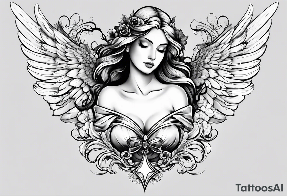 An angel that will always be in my heart tattoo idea