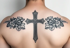 cross Polynesian tattoo idea