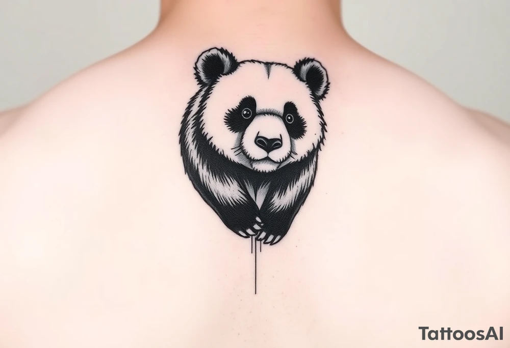 panda bear for arm placement tattoo idea