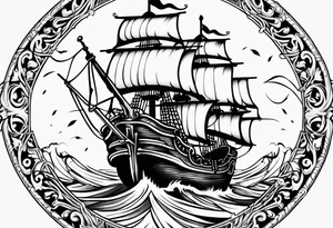 Pirate filigree tattoo idea